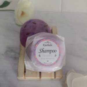 Shampoo Solido de Lavanda Aceite de Rosa Mosqueta y Harina de Arroz