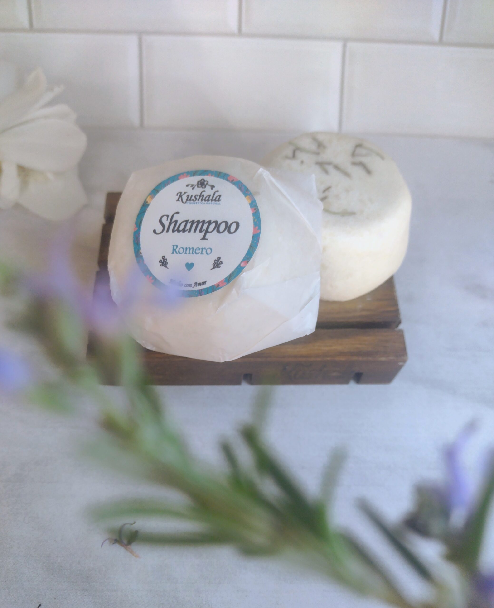 Shampoo Solido de Romero - Ortiga y Caolin