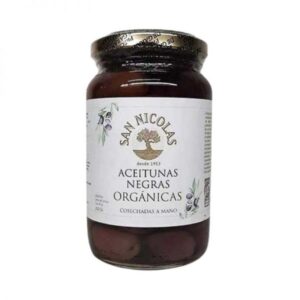 Aceitunas Negras Frasco 500grs. San Nicolás