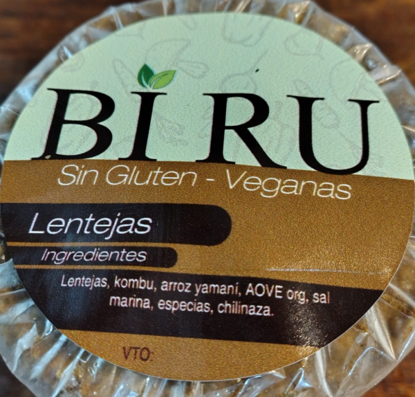 BIRU - Hamburguesas de Lentejas s/TACC