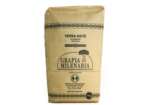 Yerba Mate. El Colono-Grapia Milenaria. 1/2 kg